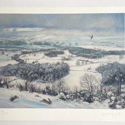 Runners in the Snow signed limited edition print