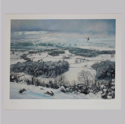 Runners in the Snow 2026. Signed limited edition giclee print.  300mm x 420mm.